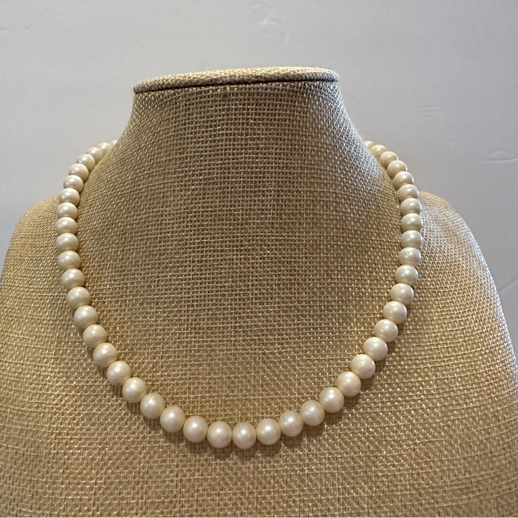 1928 Brand Necklace Faux Pearl Strand Gold Tone Lobster Clasp